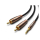 Kabel i złączka UGREEN AV170 Kabel 2x RCA Cinch jack 3.5mm 2m czarny